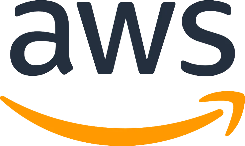 AWS logo with Amazon smile, representing cloud computing for AI development.